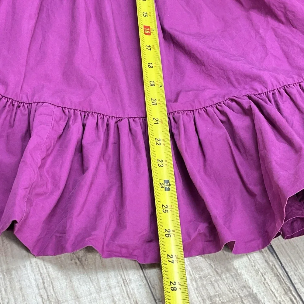 Anthropologie x Mare Mare‎ Mini Dress Sz M Purple Pink Puff Ballon Sleeve Casual